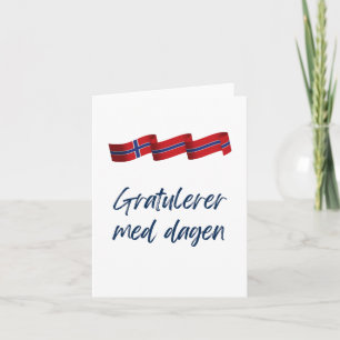Gratulerer med dagen, Norwegian Happy Birthday  Card