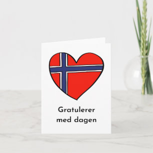 Gratulerer med dagen, Norwegian Happy Birthday  Card