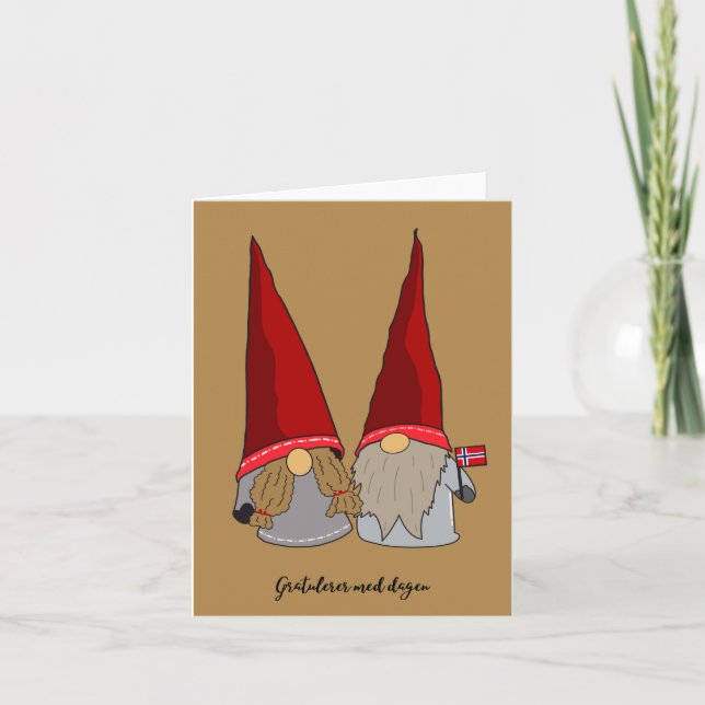 Gratulerer med dagen, Norwegian Happy Birthday  Card (Front)