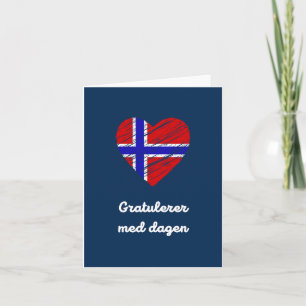 Gratulerer med dagen, Norwegian Happy Birthday  Card