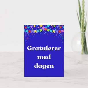 Gratulerer med dagen, Norwegian Happy Birthday Card