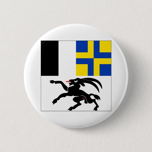 Graubuenden Flag 6 Cm Round Badge (Front)