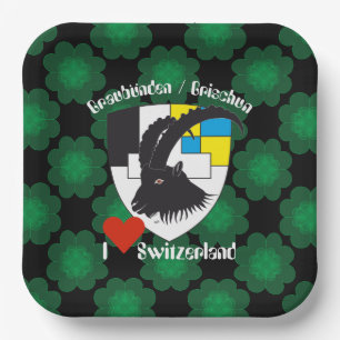 Graubünden, Grigioni, Grischun Teller Paper Plate