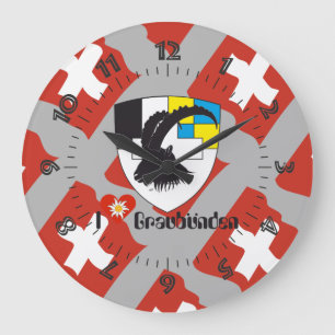 Graubünden Grischun Grigioni Switzerland Large Clock