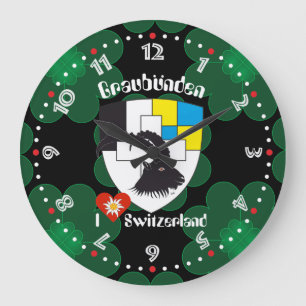 Graubünden Grischun Grigioni Switzerland Svizra Large Clock
