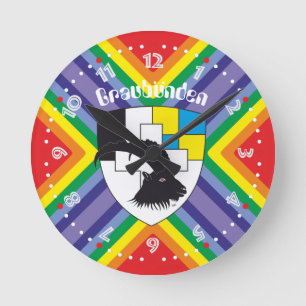 Graubünden Grischun Grigioni Switzerland Svizra Round Clock