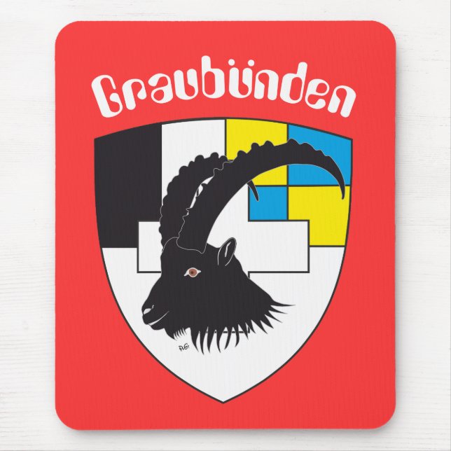 Graubünden Schweiz Mausmatte Mouse Mat (Front)