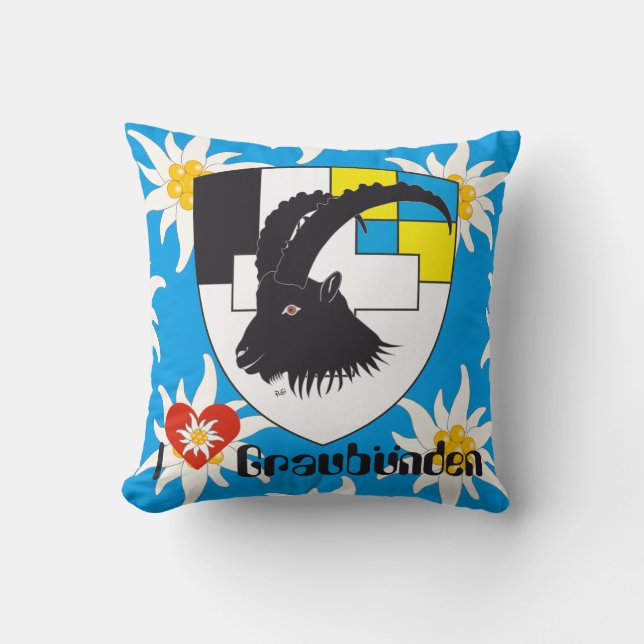 Graubünden Switzerland Cushion (Front)