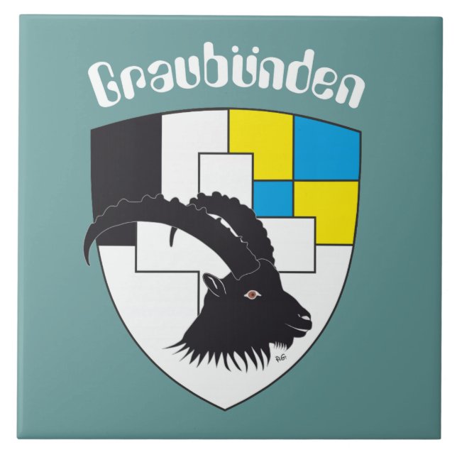 Graubünden Switzerland Fliese Tile (Front)