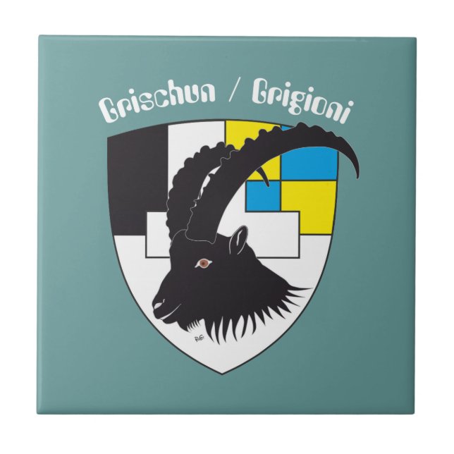 Graubünden Switzerland Fliese Tile (Front)