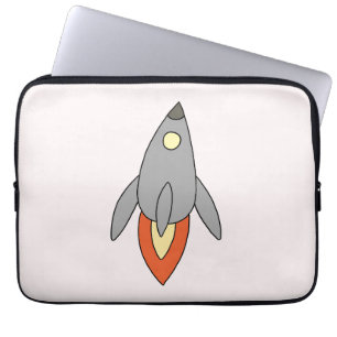 Graue Rakete Laptop Sleeve