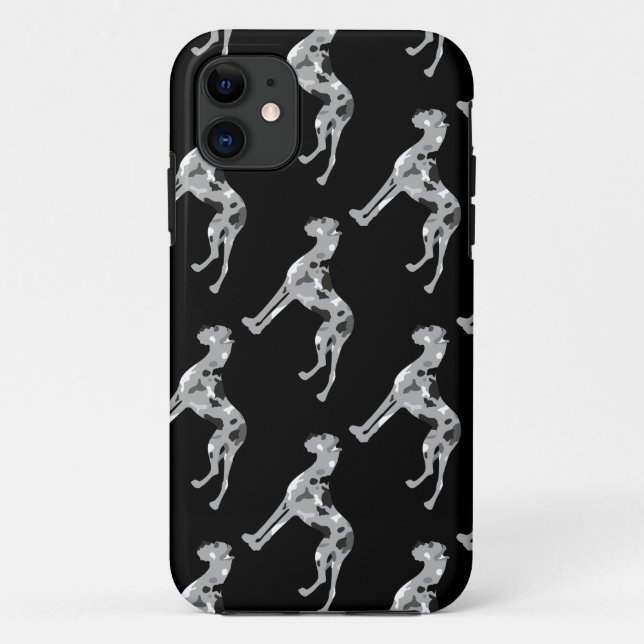 Grautiger Doggensilhouette Case-Mate iPhone Case (Back)