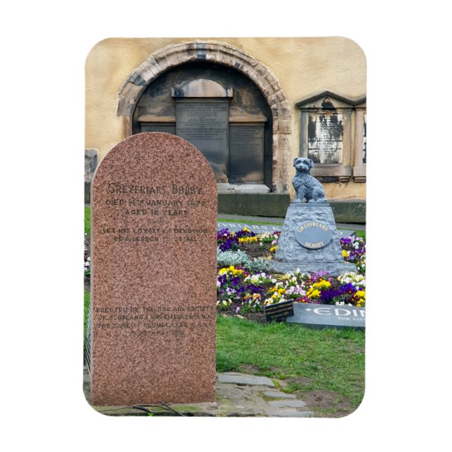 Grave and shrine to Bobby in Greyfriars Kirkyard Magnet (Vertical)
