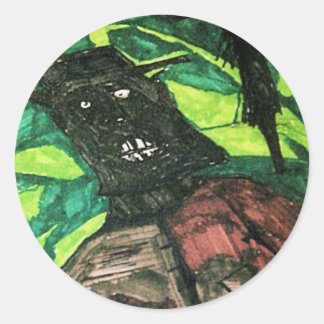 grave robber ink classic round sticker