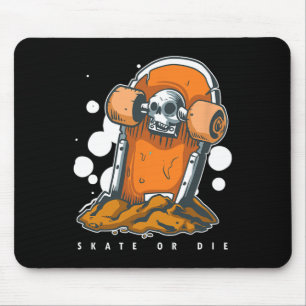 Grave Tomb Skull Dead Skater Skate Die Skateboard  Mouse Mat