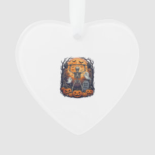 Grave Yard Gains Skeleton Lifting Barbell Hallowee Ornament