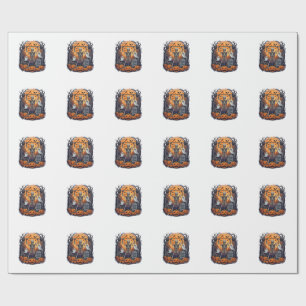 Grave Yard Gains Skeleton Lifting Barbell Hallowee Wrapping Paper