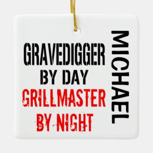 Gravedigger Grillmaster CUSTOM Ceramic Ornament