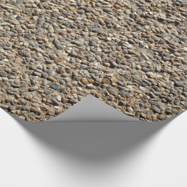 Gravel and Sand Rock Nature Photography Wrapping Paper (Corner)