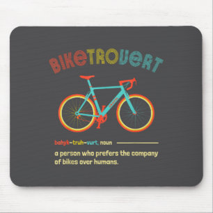 Gravel Bike Biketrovert Funny Cycling Quote Introv Mouse Mat