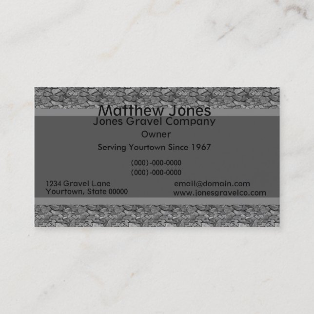 Gravel Business Card (Front)
