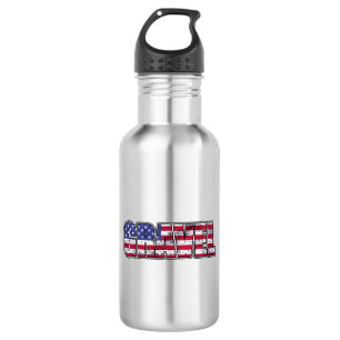 Gravel Cycling American Flag 532 Ml Water Bottle
