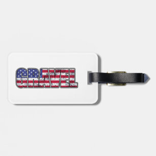 Gravel Cycling American Flag Luggage Tag