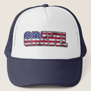 Gravel Cycling American Flag Trucker Hat
