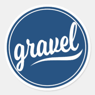 Gravel Cycling Blue Logo Classic Round Sticker