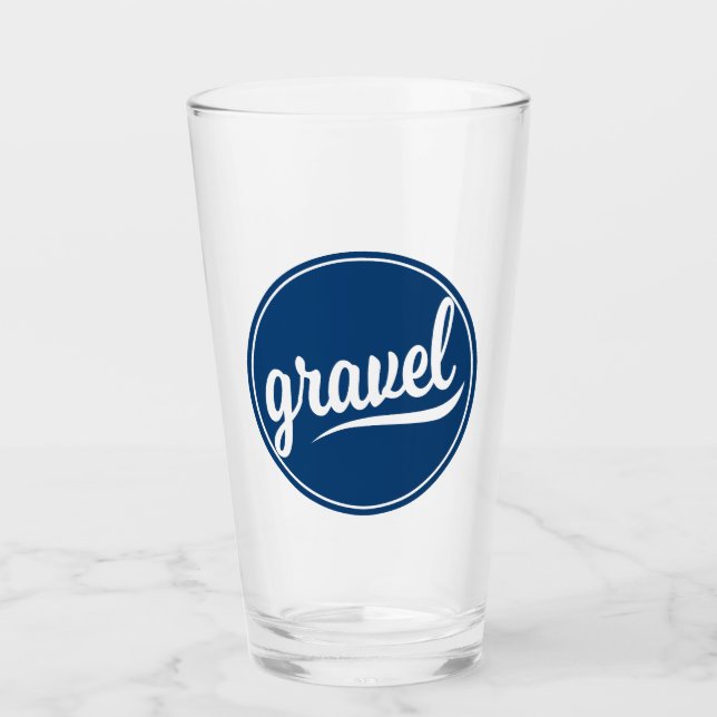 Gravel Cycling Blue Logo Glass (Front)