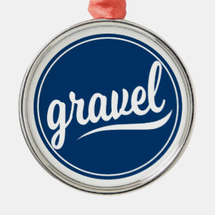 Gravel Cycling Blue Logo Metal Tree Decoration
