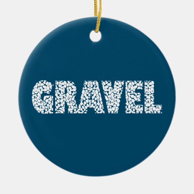 Gravel Cycling Ceramic Tree Decoration (Front)