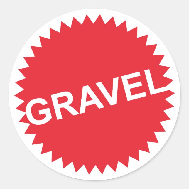 Gravel Cycling Red Logo Classic Round Sticker (Front)