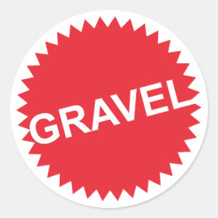 Gravel Cycling Red Logo Classic Round Sticker