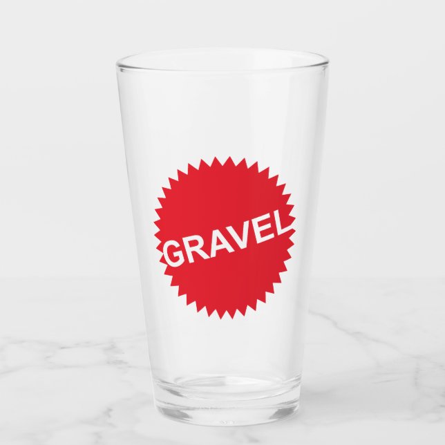 Gravel Cycling Red Logo Glass (Front)