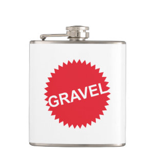 Gravel Cycling Red Logo Hip Flask