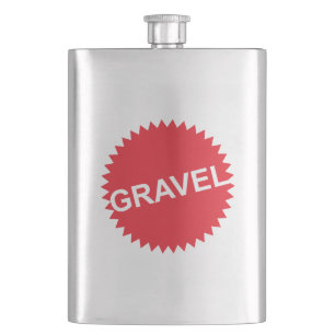 Gravel Cycling Red Logo Hip Flask