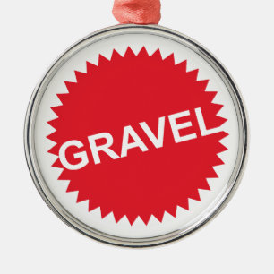 Gravel Cycling Red Logo Metal Tree Decoration