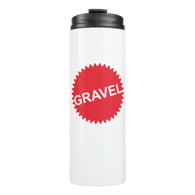 Gravel Cycling Red Logo Thermal Tumbler (Front)