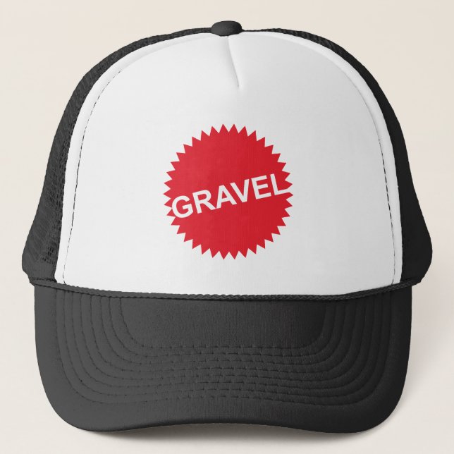 Gravel Cycling Red Logo Trucker Hat (Front)