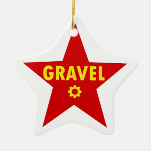 Gravel Cycling Star Ceramic Tree Decoration