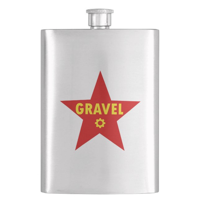 Gravel Cycling Star Hip Flask (Front)