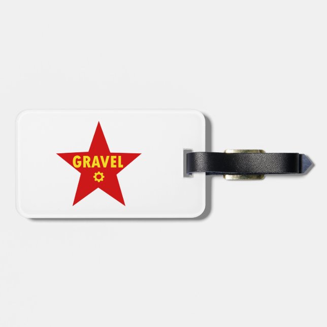 Gravel Cycling Star Luggage Tag (Back Horizontal)