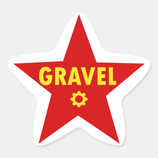 Gravel Cycling Star Star Sticker (Front)