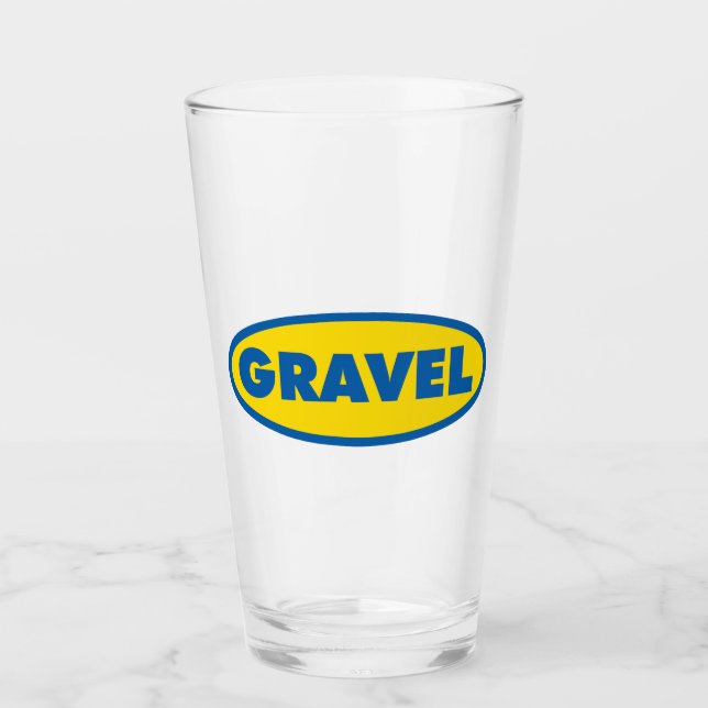 Gravel Cycling Yellow Logo Glass (Front)