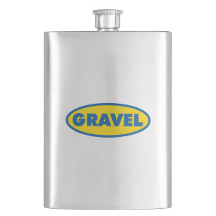 Gravel Cycling Yellow Logo Hip Flask