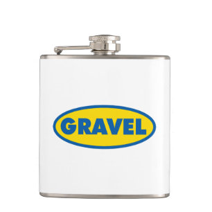 Gravel Cycling Yellow Logo Hip Flask