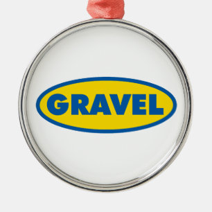 Gravel Cycling Yellow Logo Metal Tree Decoration