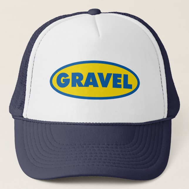 Gravel Cycling Yellow Logo Trucker Hat (Front)