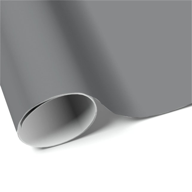 Gravel Grey Solid Colour | Classic | Elegant Wrapping Paper (Roll Corner)
